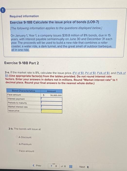 price of bonds (L09-7) [The following information applies to the questions displayed