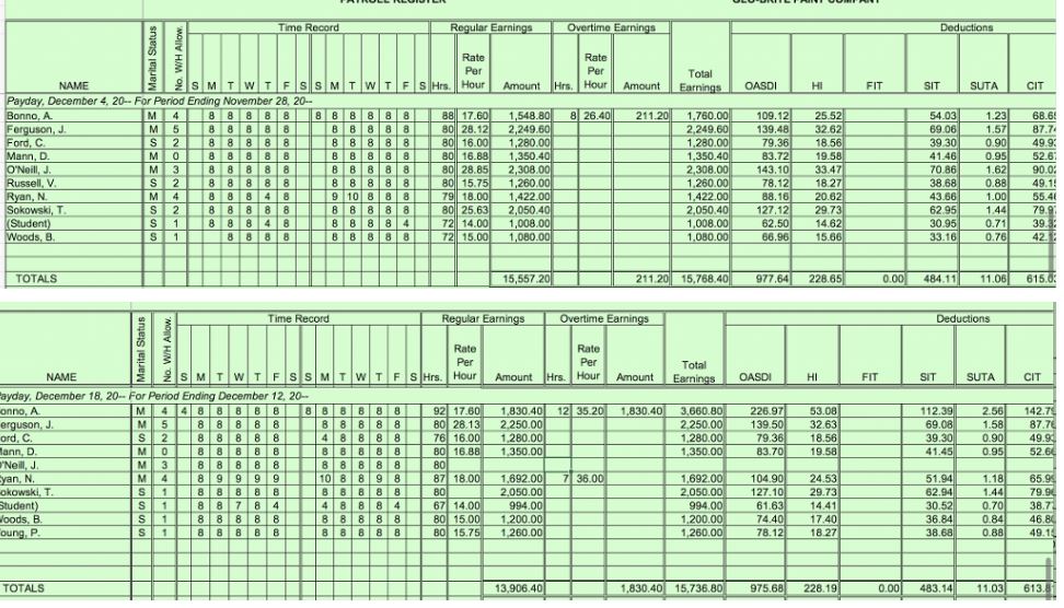 Need help with both dec 4th and 18th 