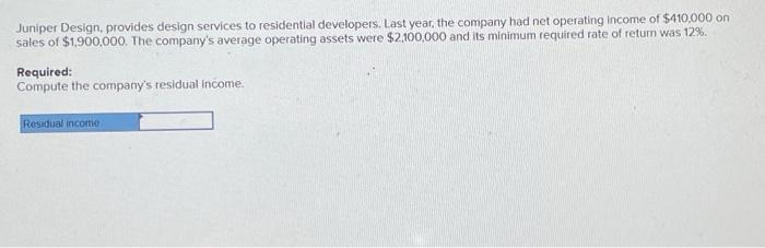  Juniper Design, provides design services to residential developers, Last year, the