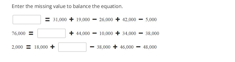 1. 2. Using the expanded accounting equation, calculate and enter the answers