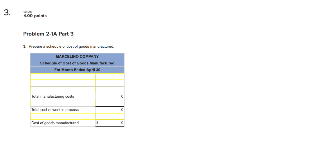 the balances from March 31). Job 306 Job 307 Job 308 April