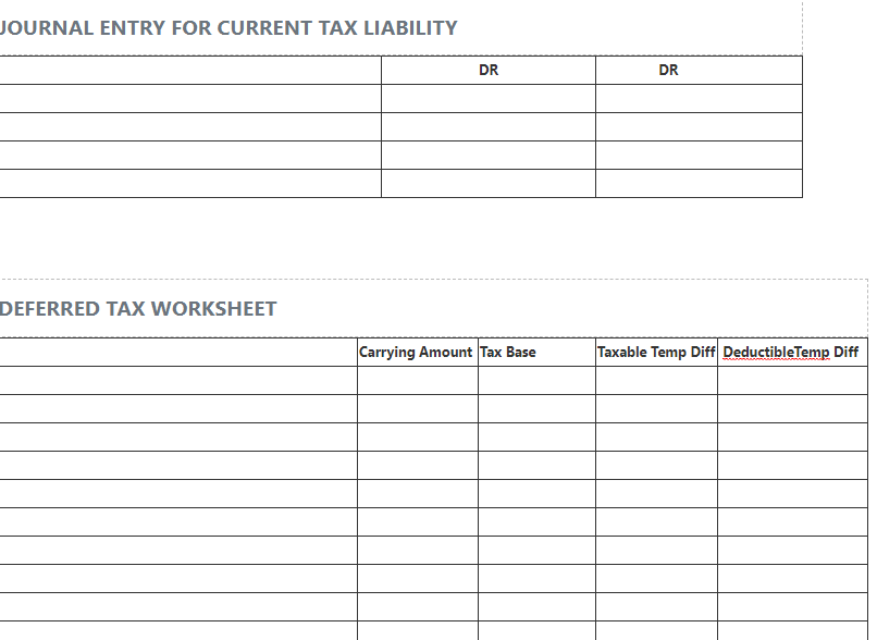 TAX WORKSHEET T - Accounts of needed T Accounts if needed JOURNAL