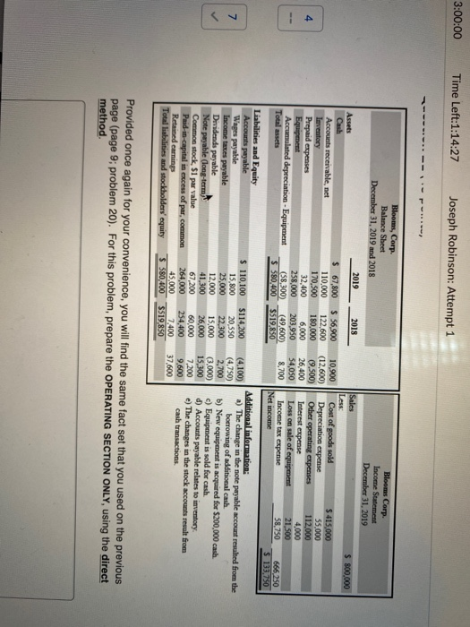  only need to prepare the direct method for only the operating