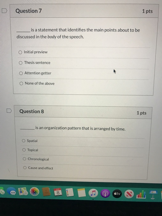 what is a statement that ifentifies the main points about to be