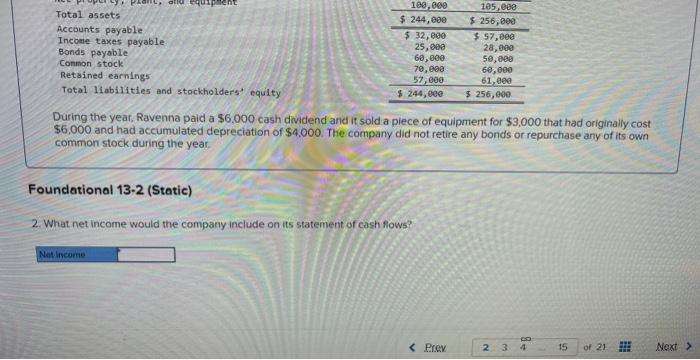 you! Required information The Foundational 15 (Static) [LO13-1, LO13-2] [The following information