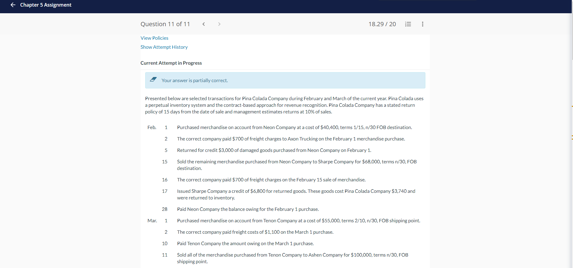 I need help getting the journal entries correct. Presented below are selected
