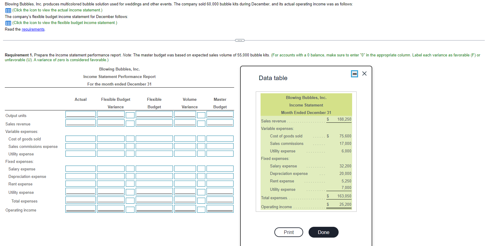  Blowing Bubbles, Inc. produces multicolored bubble solution used for weddings and