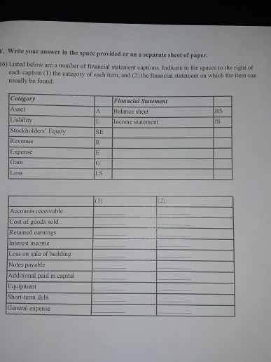  Y. Write your answer in the space provided or on a