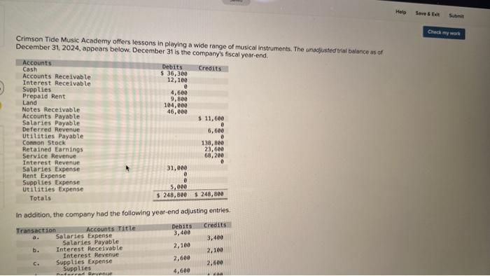 trial balance and post the adjusting entries to the T-accounts, and post