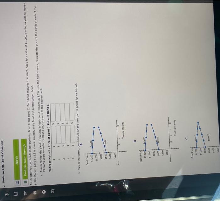 Problem 7.06( Bond Valuation) O 12 2 B 2. Problem 7.06 (Bond