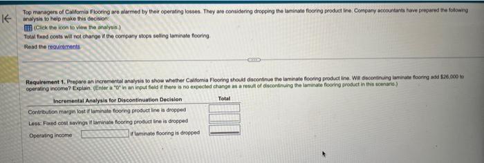  analysis to help make this decision: Ifif (cick the icon to