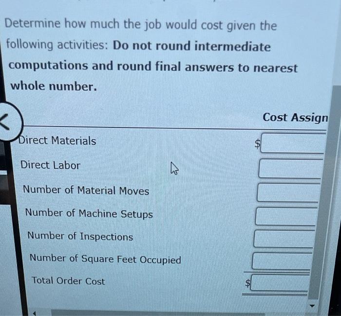 Inspections 20,400 Utilities 45,000 They are considering adapting ABC costing and have