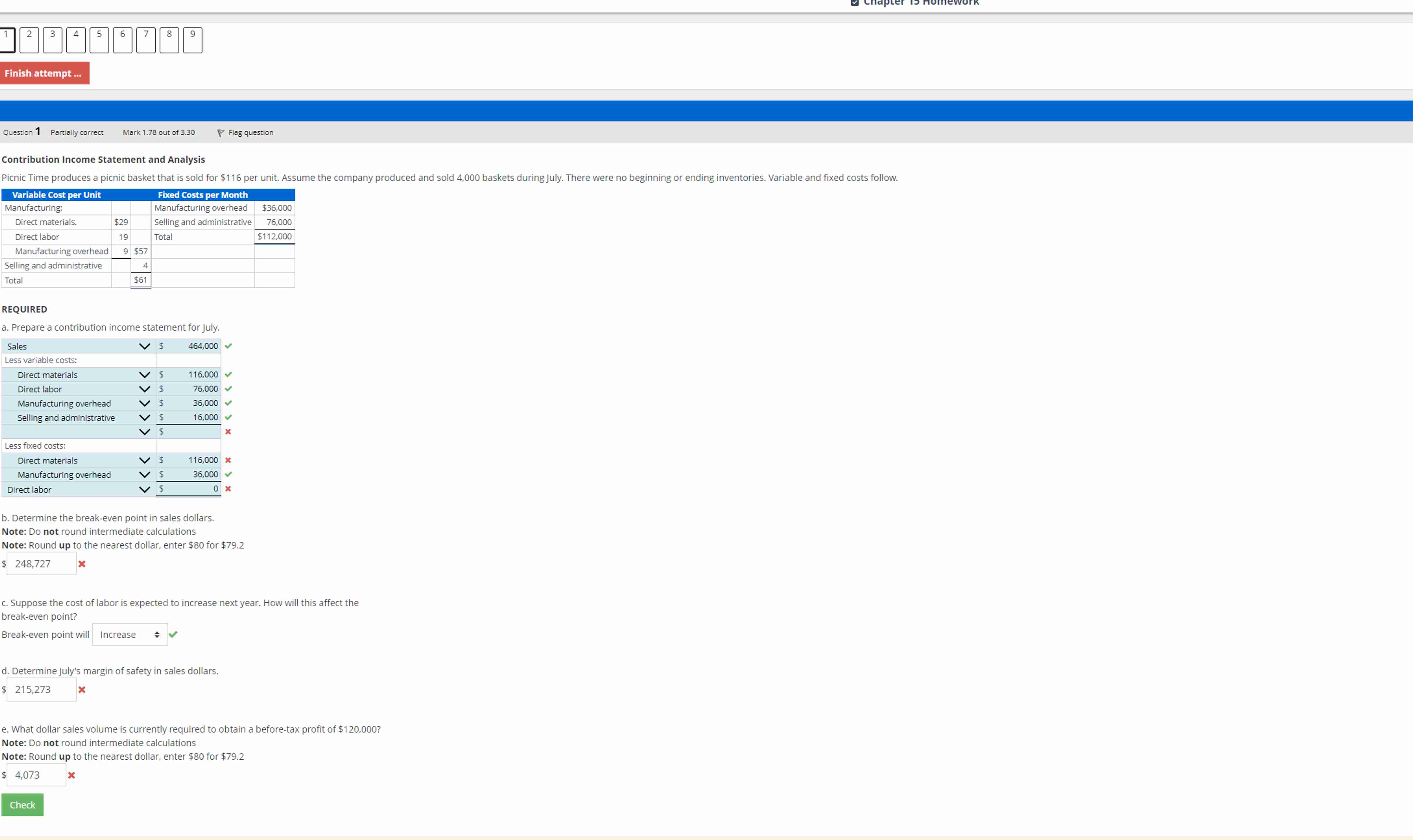  Solve for the missing information 
