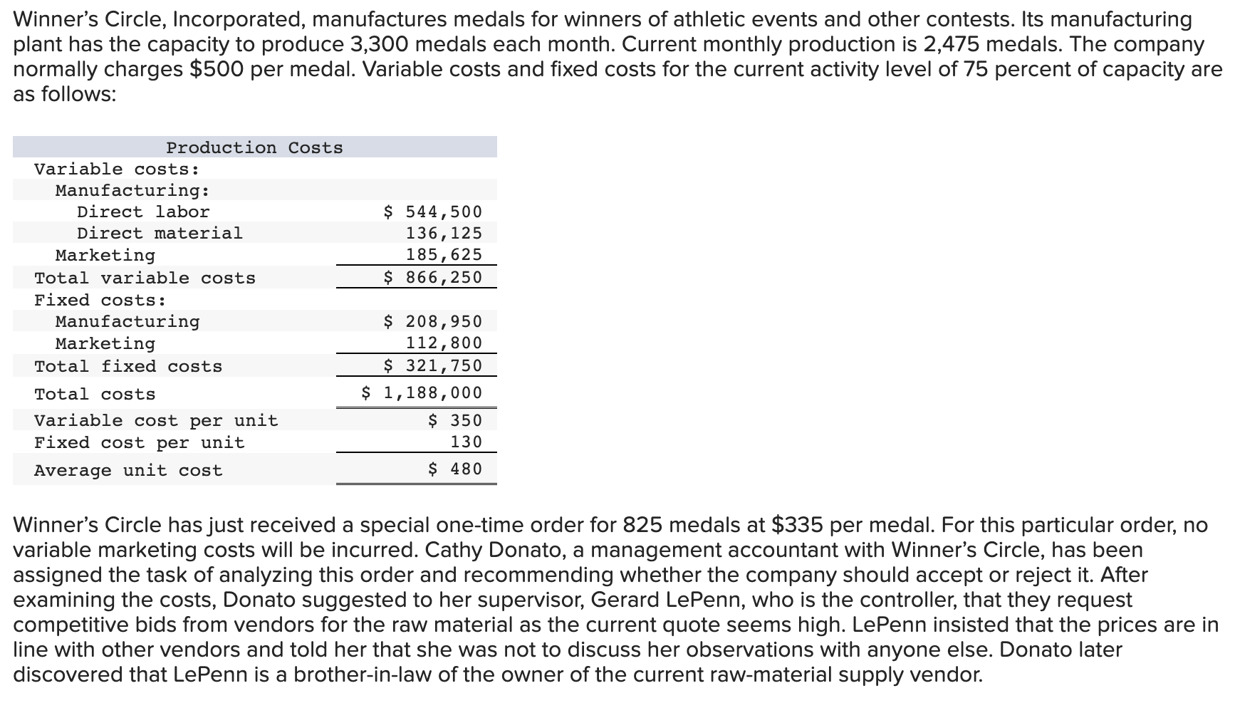 Compute both the new average unit cost and the incremental unit cost