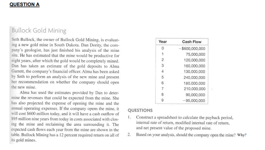 Please answer questions 1 & 2. Create a spreadsheet for question 1