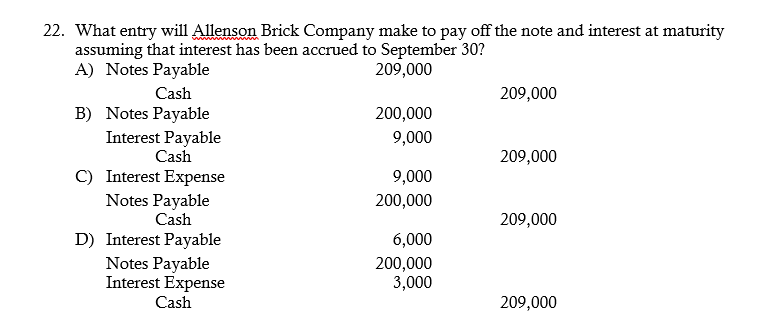 lend the Allenson Brick Company $200,000 on January 1. Allenson Brick Company