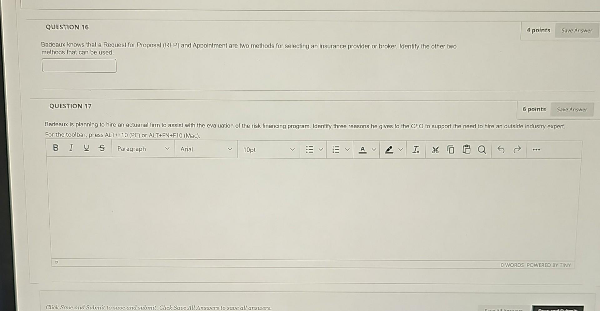 Badeaux knows that a Request for Proposal (RFP) and Appointment are