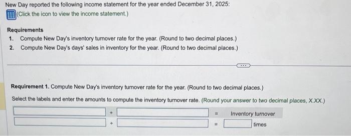 year ended December 31,2025 : (Click the icon to view the income