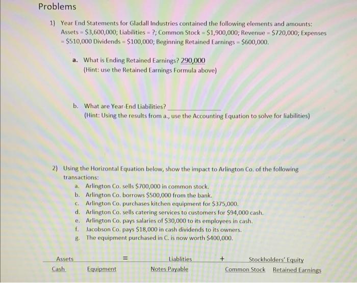 This is what I have so far, please help!! 1) Year End