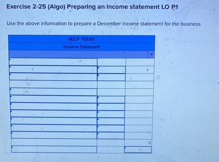 Use the following information for Exercises 25-27 below. (Algo) [The following information