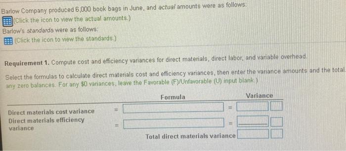 (cloth) 3 yard(s) per book bag @ $2.30 per yard Direct labor