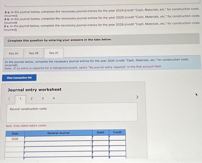 In the journal below, complete the necessary journal entries for the year