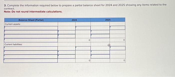 2026 (credit "Cash, Materials, etc." for construction cost: incurred). Complete this question