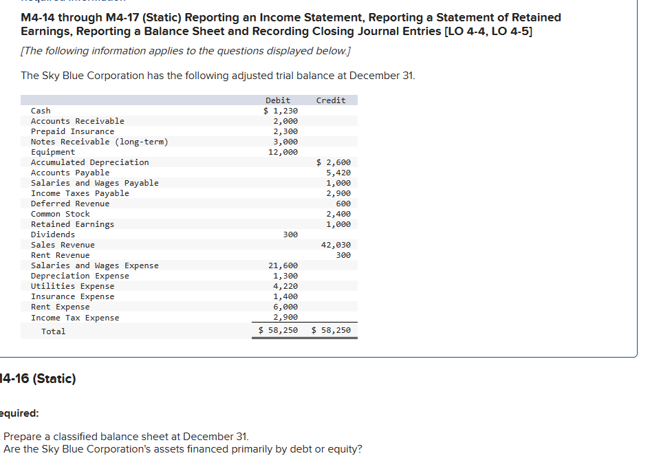  M4-14 through M4-17 (Static) Reporting an Income Statement, Reporting a Statement