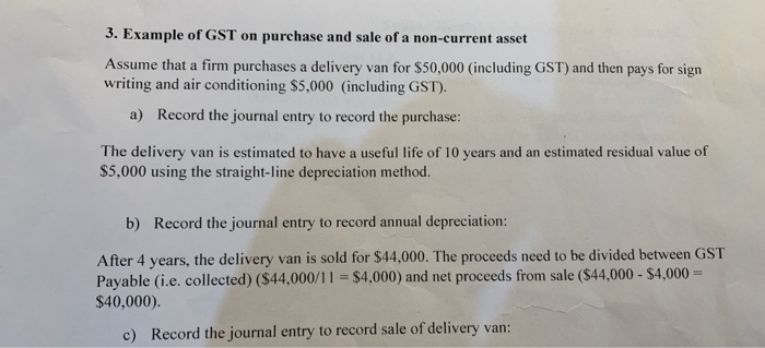 For part C, why do we have accumulated depreciation = $18000, GST