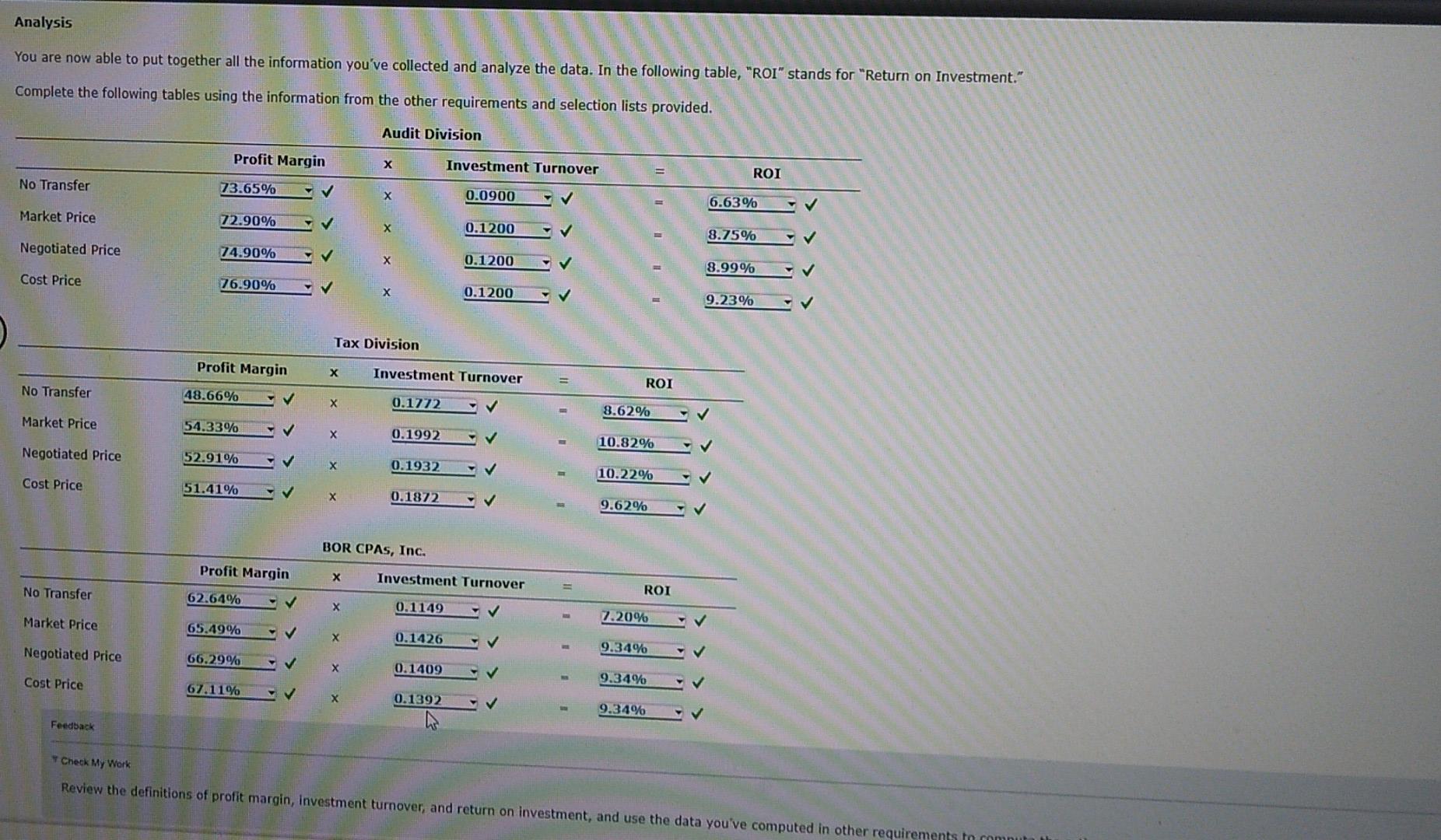 provide tax services to both individuals and businesses. The corporation is divided