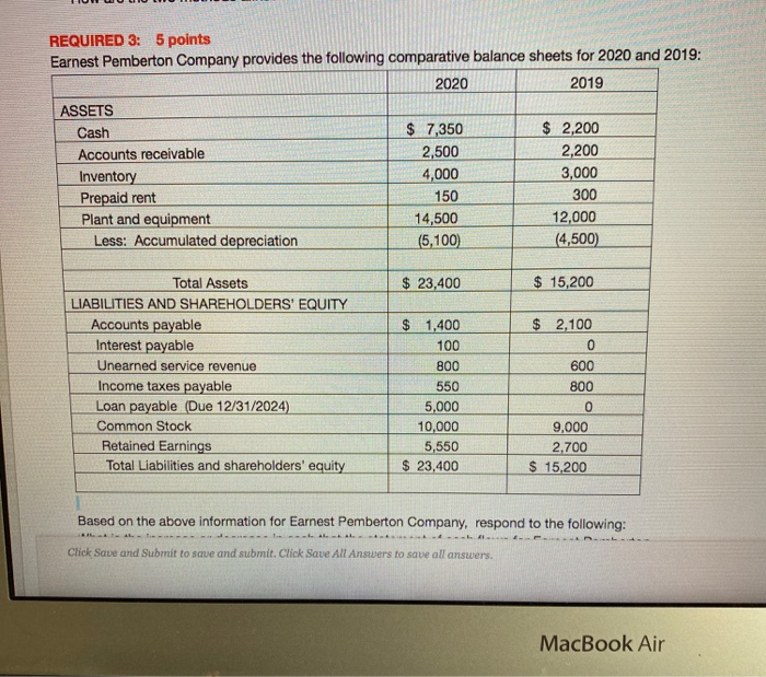 points [a] Identify the three major sections of the statement of cash