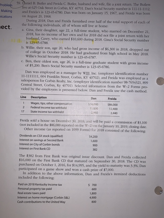  Problem Making nications ect 59. Daniel B. Butler and Freida C.