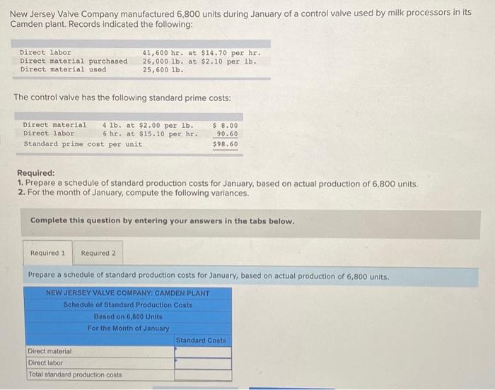 please help solve, if correct, I will like! New Jersey Valve Company