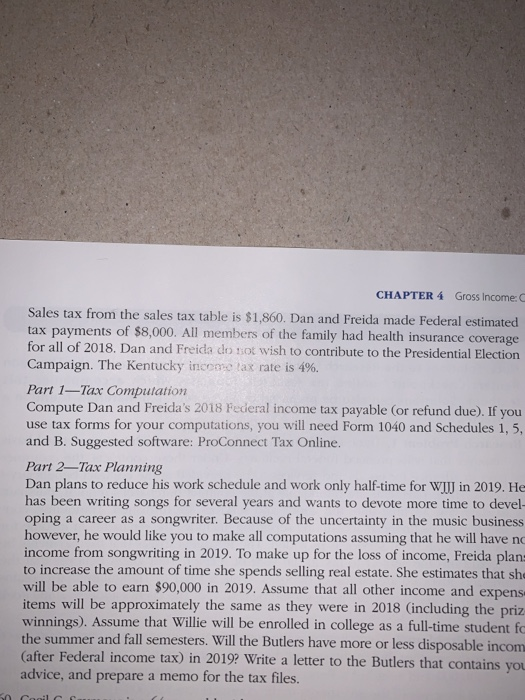 Butler, husband and wife, file a joint return. The Butlers live at