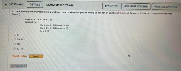 please show excel solver steps In the following linear programming probiem, how