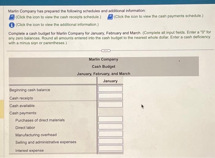 please help, will give a thumbs up if correct Reference Marlin Company