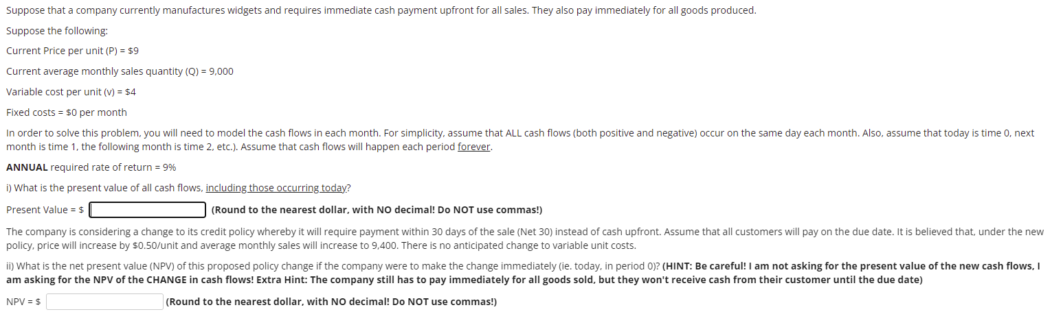 Suppose the following: Current Price per unit (P)=$9 Current average monthly