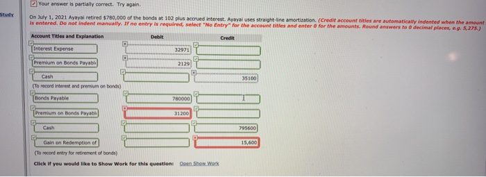 1, 2019, Ayayal issued $2,600,000,9% bonds for $2,796,903 including accrued interest Interest