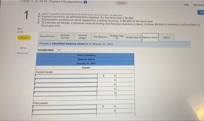 dosing entries. 100 ponts View transaction list Skipped Journal entry worksheet 7