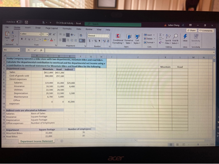 i need some help on this excel hw! please and thank you!