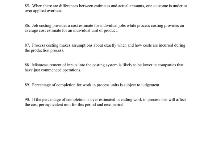 base. 27. The assignment of overhead to individual jobs requires information about