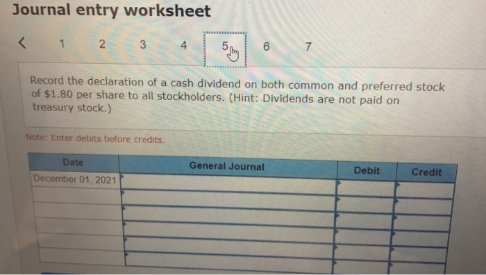 stock have been issued. The following transactions affect stockholders' equity during 2021: