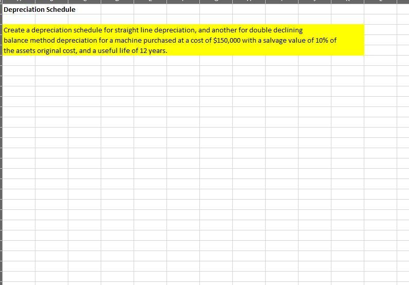 How Do I Create a Depreciation Schedule? Depreciation Schedule Create a depreciation