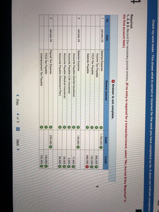 my work mode: This shows what is correct or incorrect for the