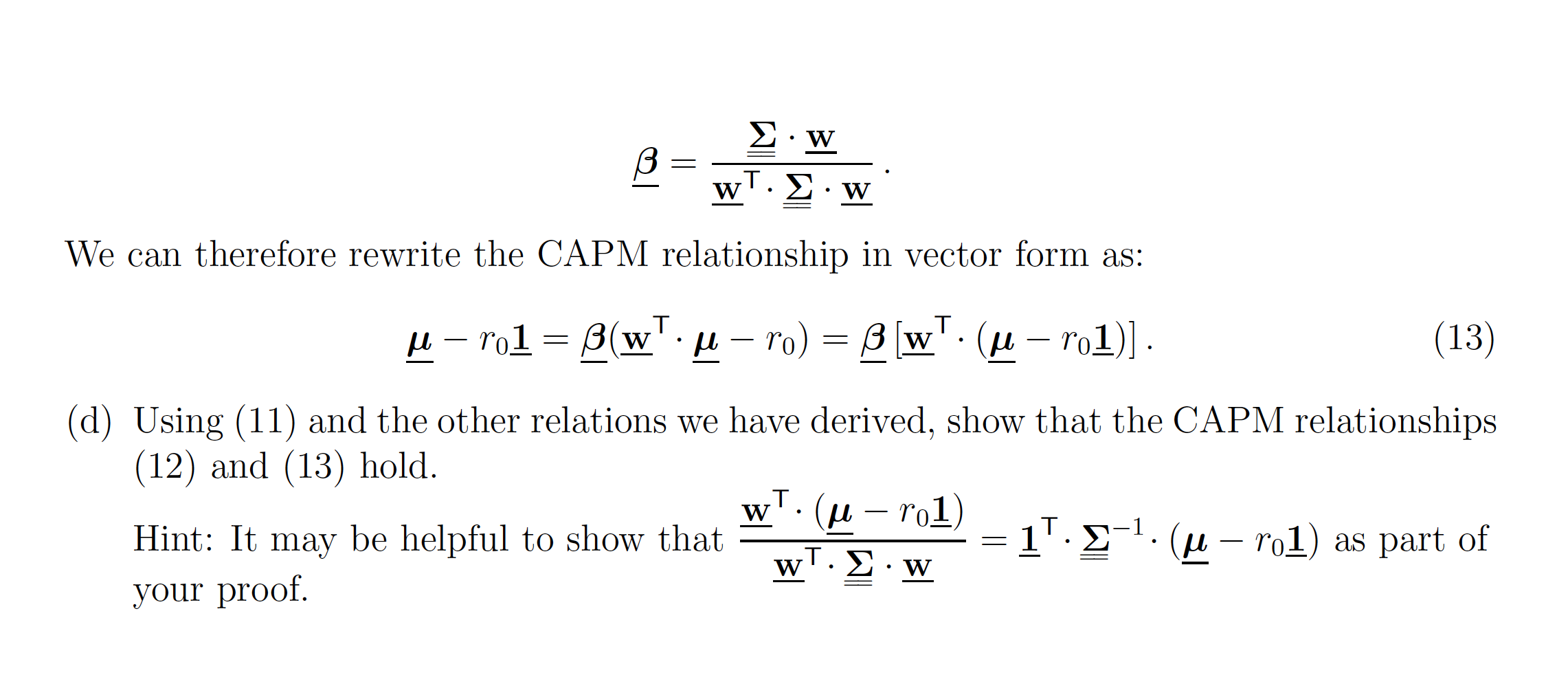 think of this asset as a one-year treasury bond, or alternatively as