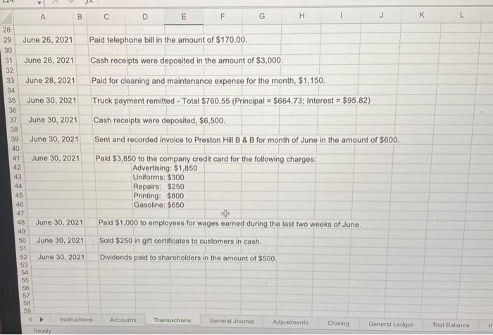 and post to the General Ledger Show your calculations for the adjustments