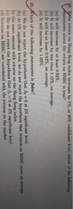  Please show me how to solve these problems. Thx 19. If