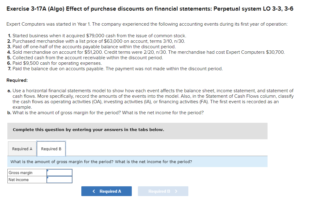 discounts on financial statements: Perpetual system LO 3-3, 3-6 Expert Computers was