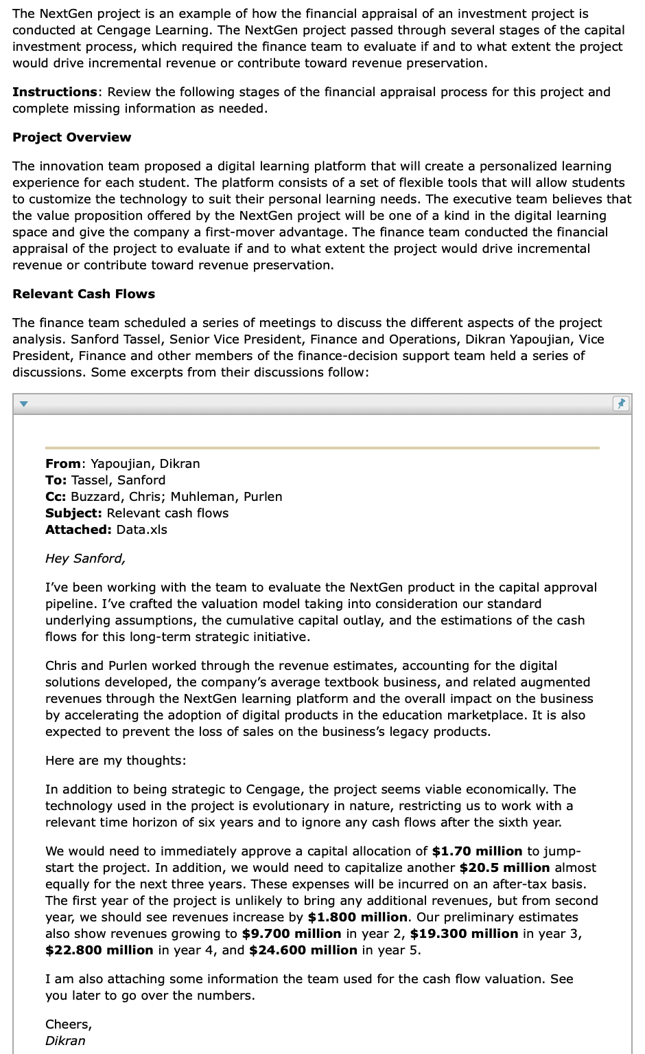 please help! i am really confused! The NextGen project is an