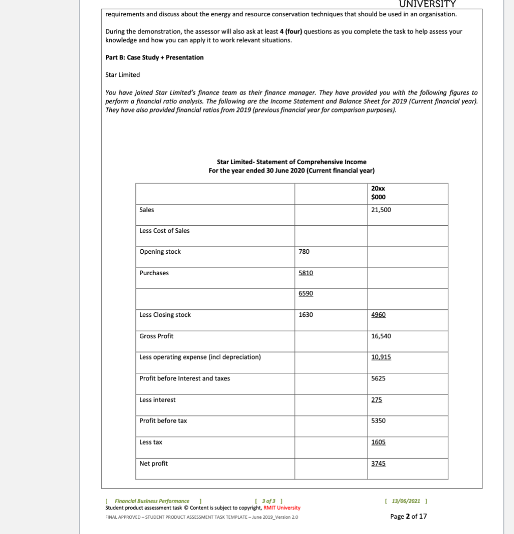 Hi please help me with this case study from questions a to